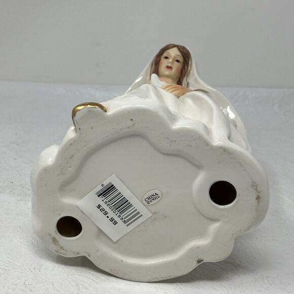 O'Well Porcelain Nativity Mary White with Gold Accents Replacement Large 8” - Picture 6 of 10